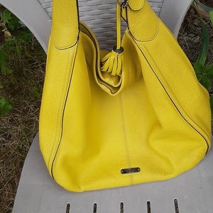 Coach chartreuse large shoulder bag